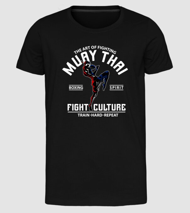 Muay Thai model negru pe tricou