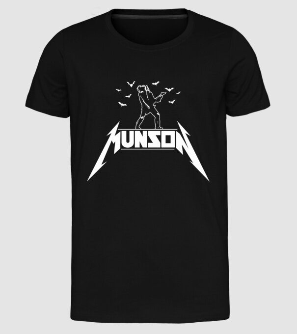 munson parody stranger things model negru pe tricou