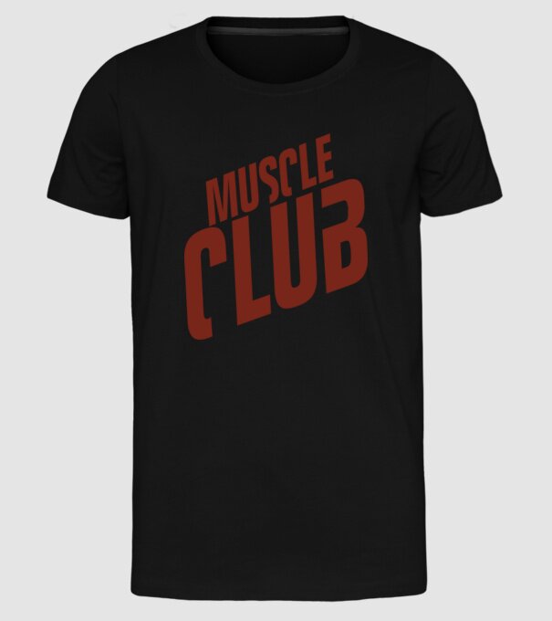 Muscle Club model negru pe tricou