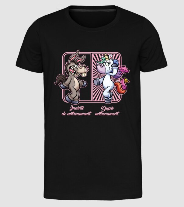inainte de antrenament model negru pe tricou