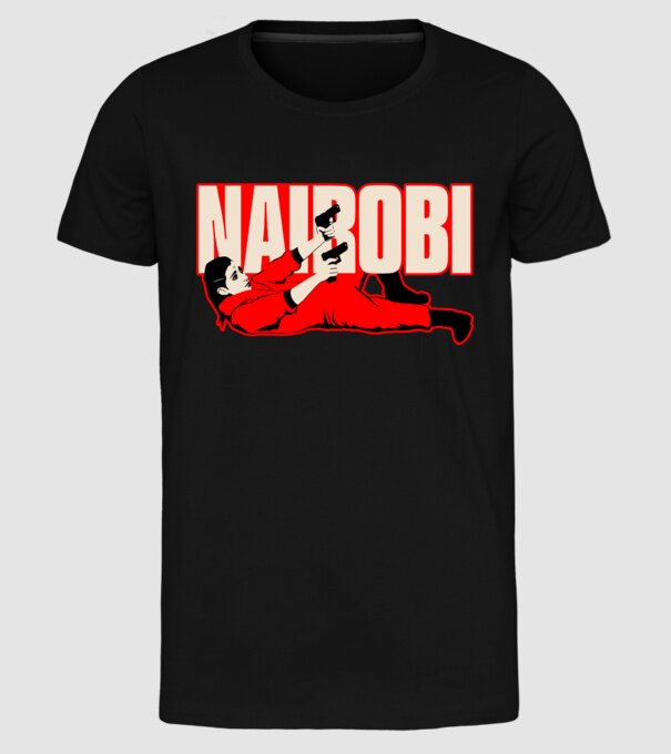 nairobi la casa de papel model negru pe tricou