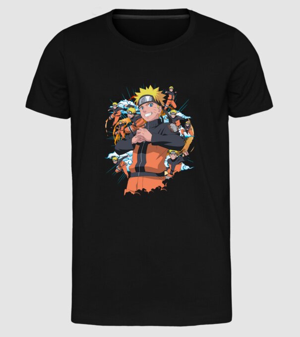NARUTO model negru pe tricou