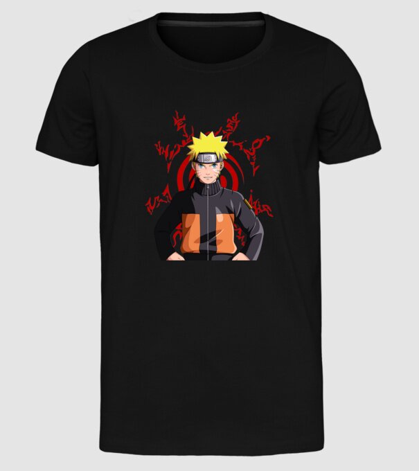 NARUTO model negru pe tricou