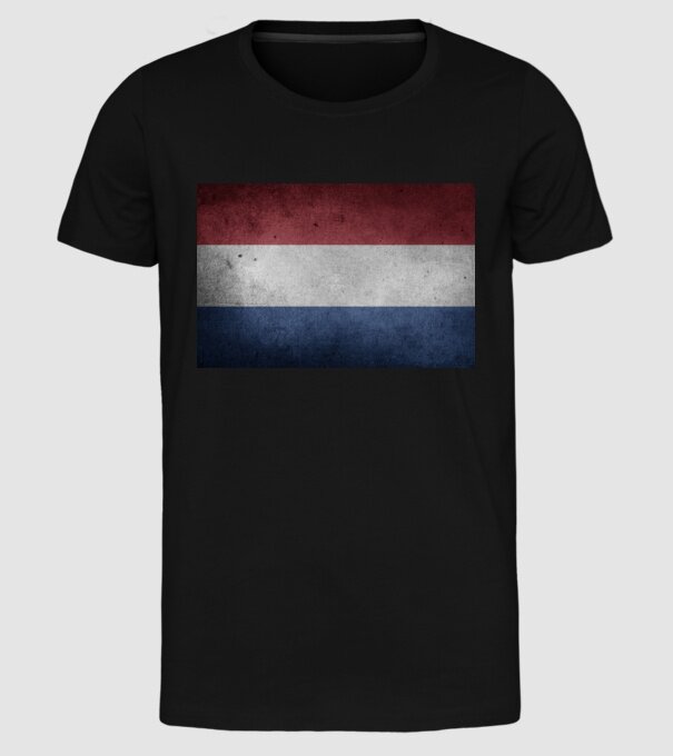 NETHERLANDS model negru pe tricou