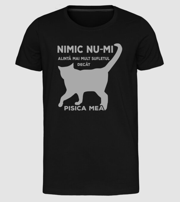 Nimic nu-mi alintă mai mult sufletul decât pisica mea model negru pe tricou