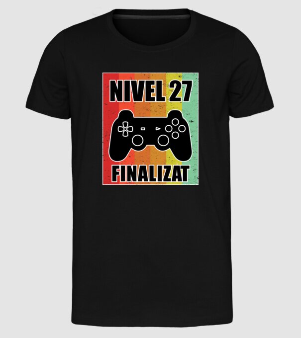 Nivel 27 finalizat model negru pe tricou