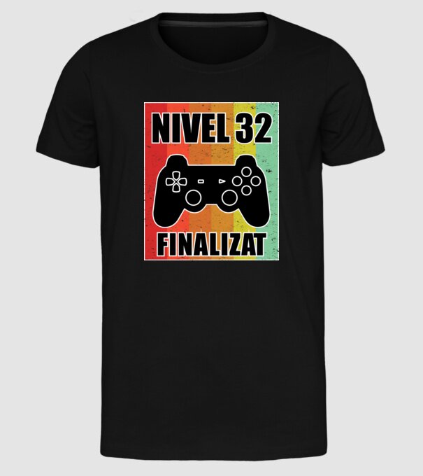 Nivel 32 finalizat model negru pe tricou