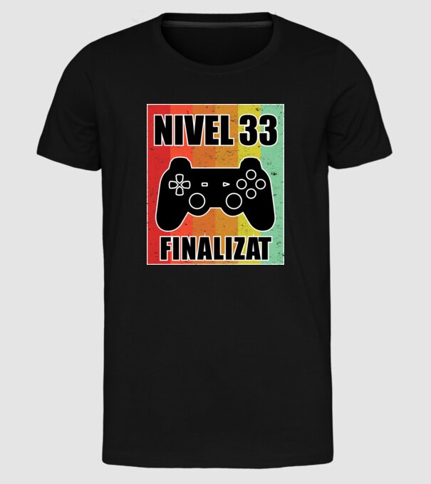 Nivel 33 finalizat model negru pe tricou