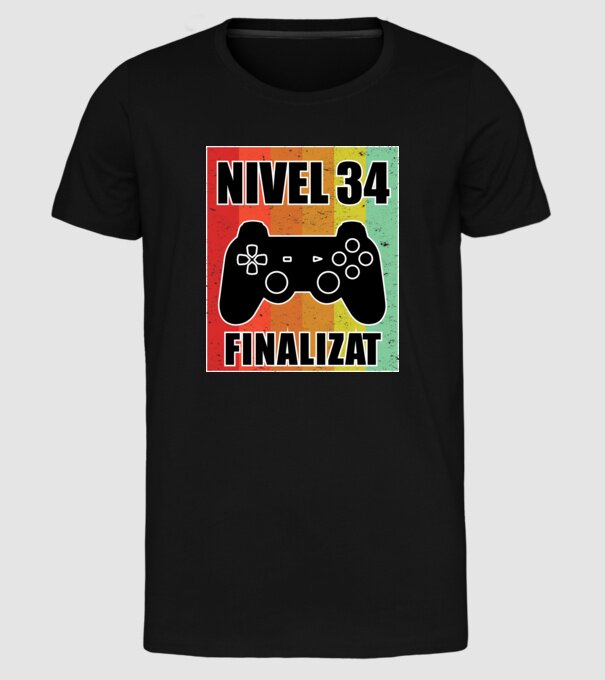 Nivel 34 finalizat model negru pe tricou