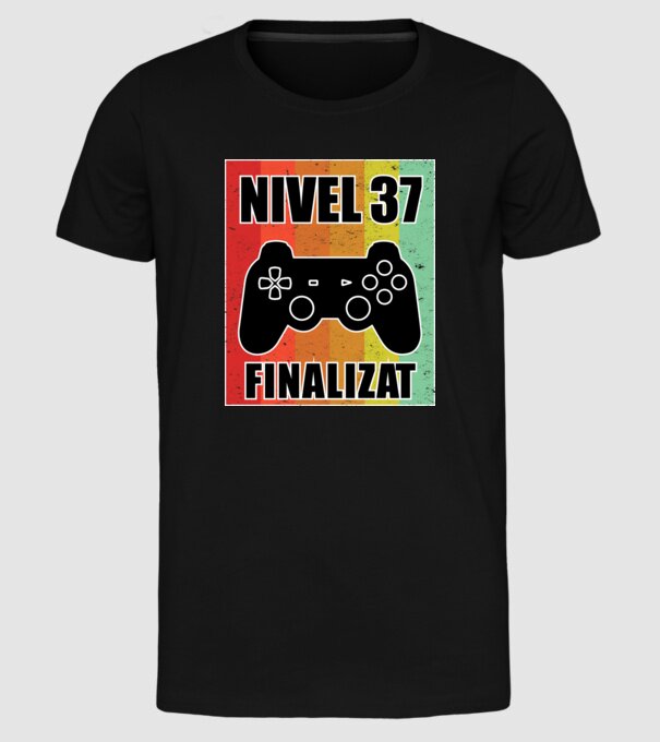 Nivel 37 finalizat model negru pe tricou