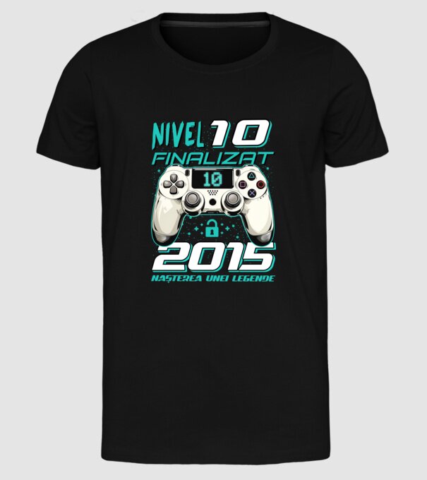 Nivel finalizat 10 2015 model negru pe tricou