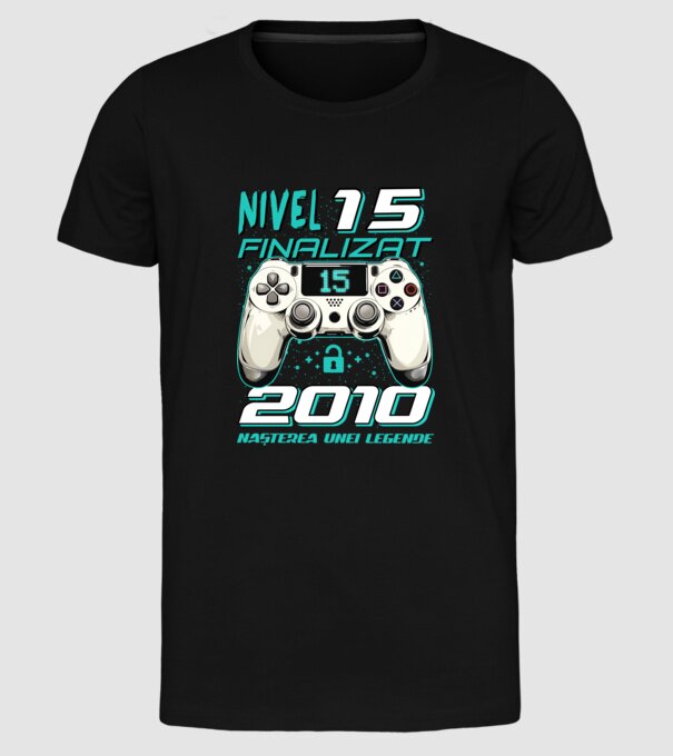 Nivel finalizat 15 2010 model negru pe tricou