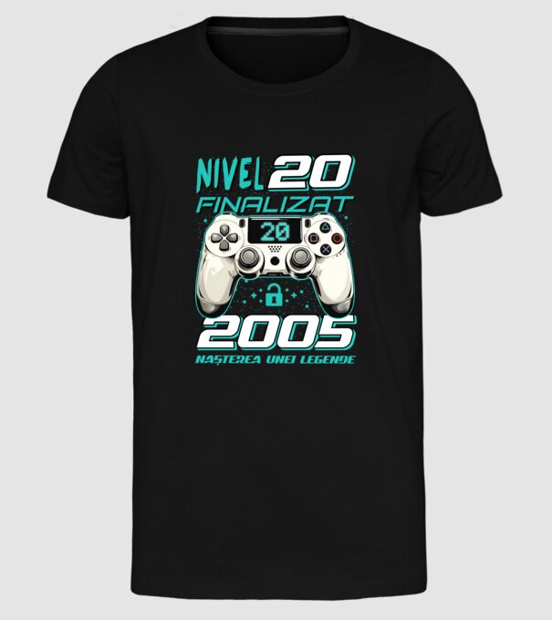 Nivel finalizat 20 2005 model negru pe tricou