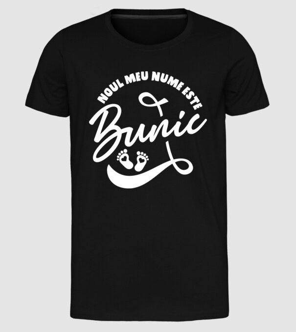 Noul meu nume este Bunic model negru pe tricou