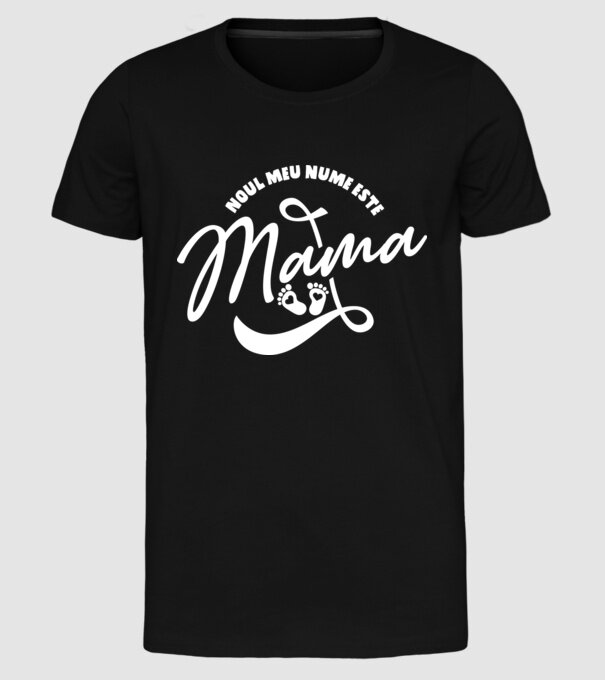 Noul meu nume este Mama model negru pe tricou