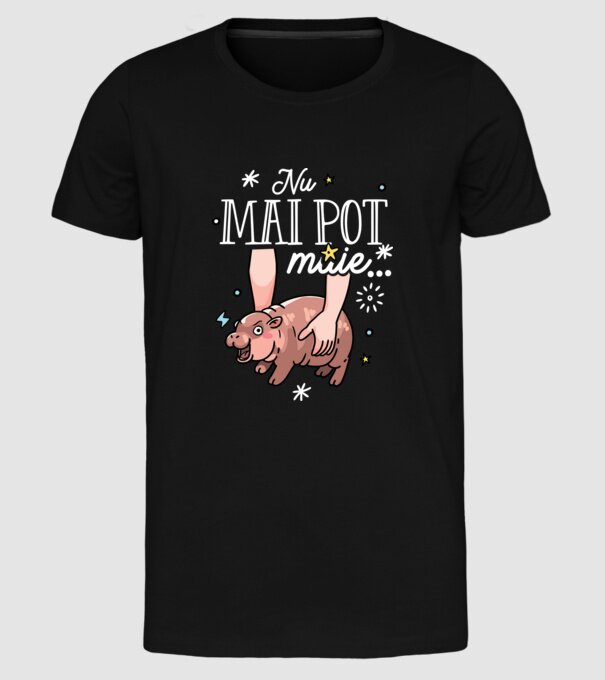 Nu mai pot muie... model negru pe tricou