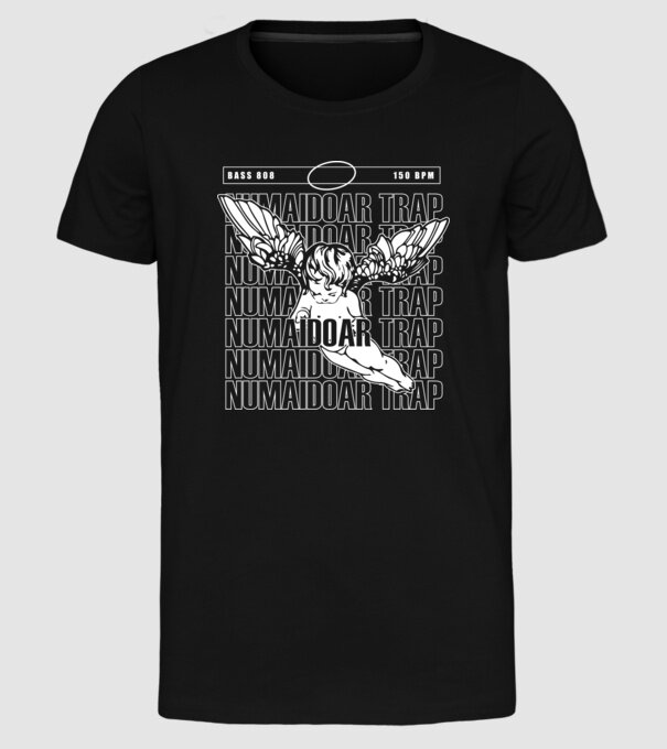 numaidoar trap model negru pe tricou