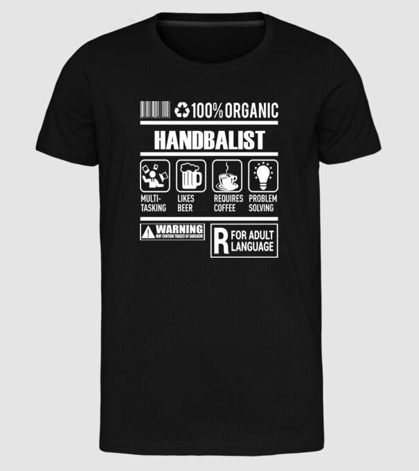 HANDBALIST model negru pe tricou