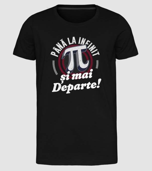 Până la infinit și mai departe! model negru pe tricou