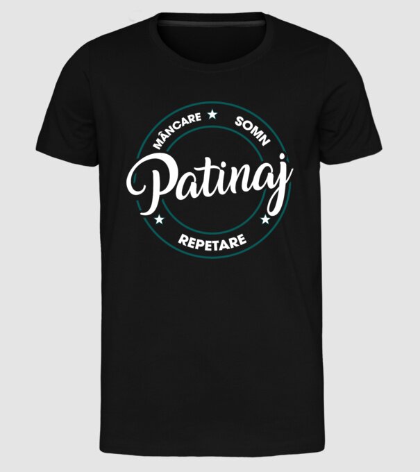 patinaj model negru pe tricou