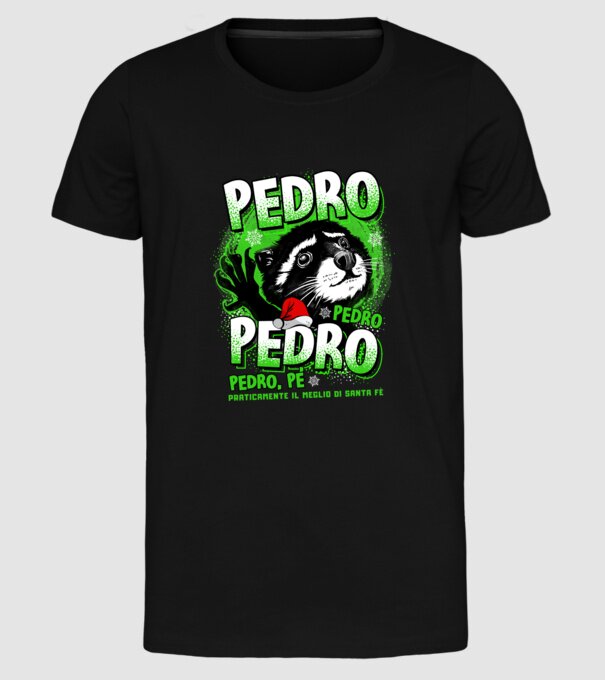 Pedro pedro christmas model negru pe tricou