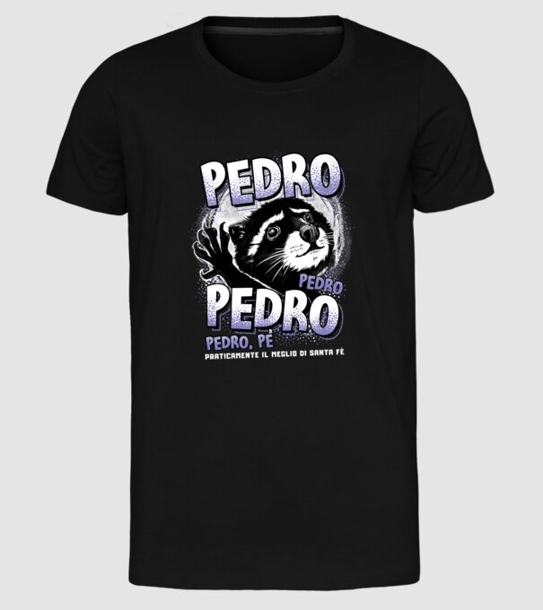PEDRO PEDRO PEDRO model negru pe tricou