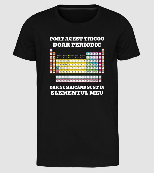 port acest tricou doar periodic, dar numai când sunt în elementul meu model negru pe tricou