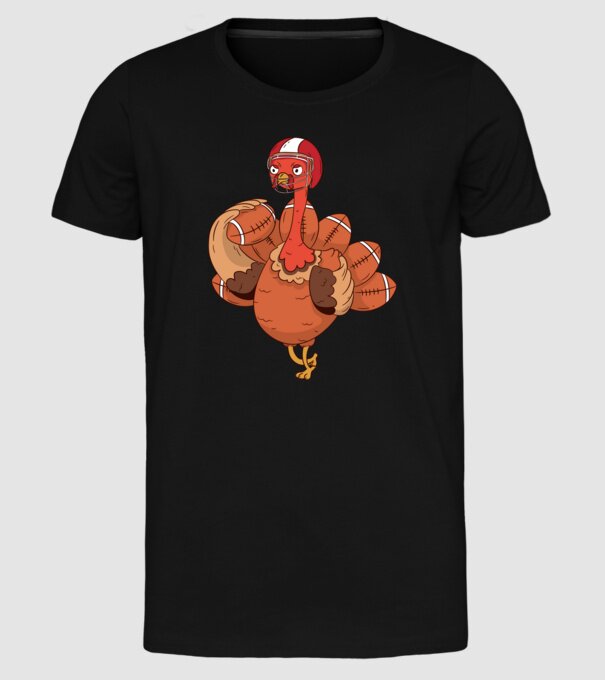 Player Turkey model negru pe tricou
