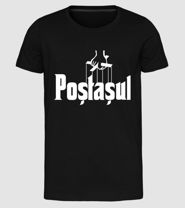 poștașul model negru pe tricou