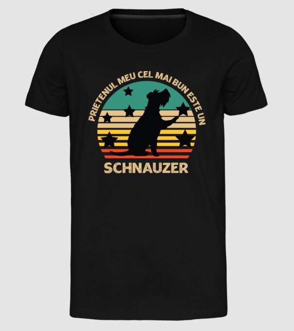 Prietenul meu cel mai bun este un schnauzer model negru pe tricou