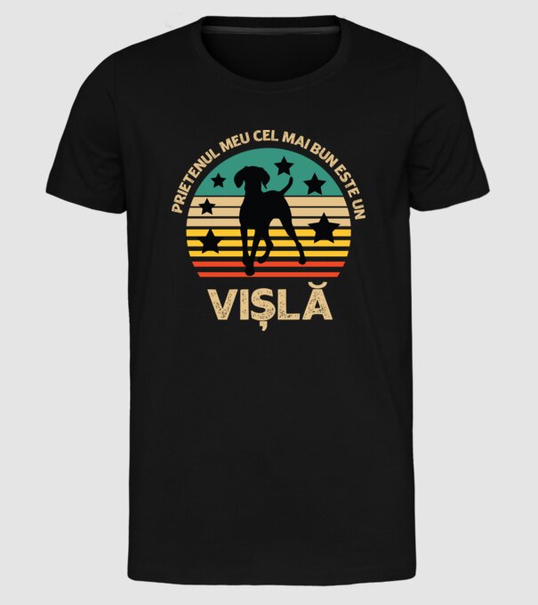 Prietenul meu cel mai bun este o vișlă model negru pe tricou