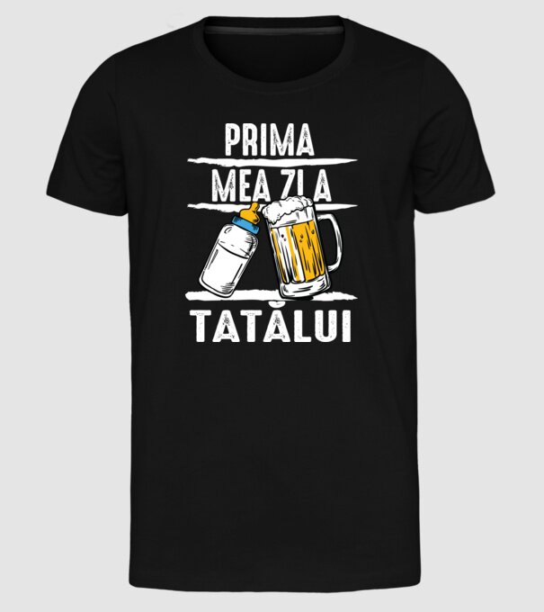 prima mea zi a tatălui model negru pe tricou