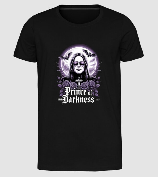 Prince of Darkness model negru pe tricou