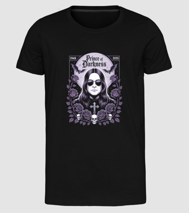 Prince of Darkness model negru pe tricou