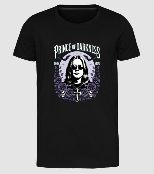 Prince of Darkness model negru pe tricou