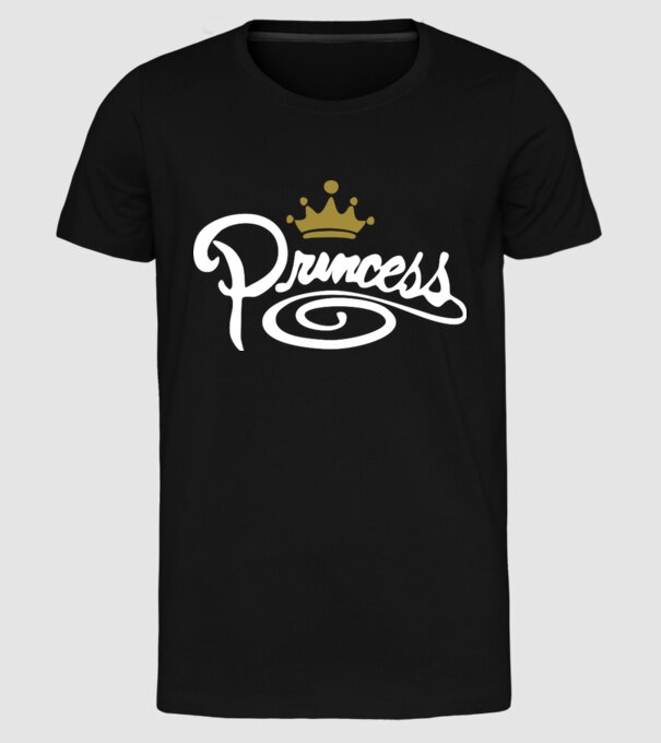 Princess model negru pe tricou