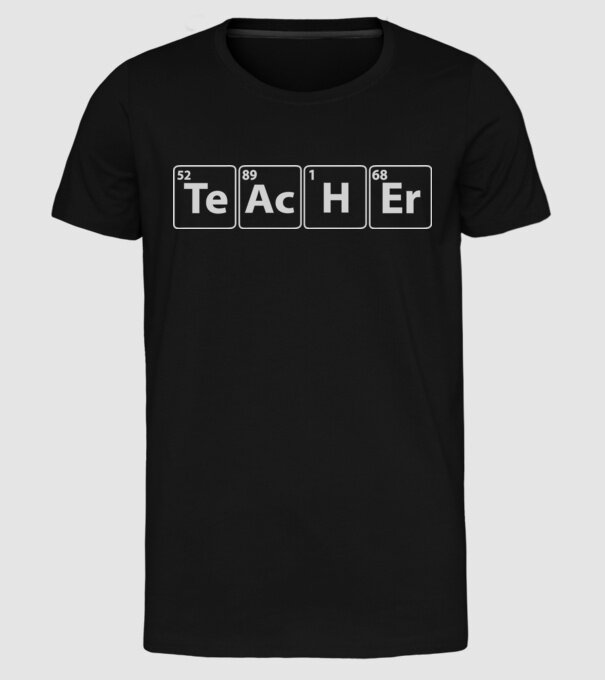 Profesor de chimie model negru pe tricou