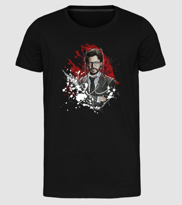 professor poster model negru pe tricou