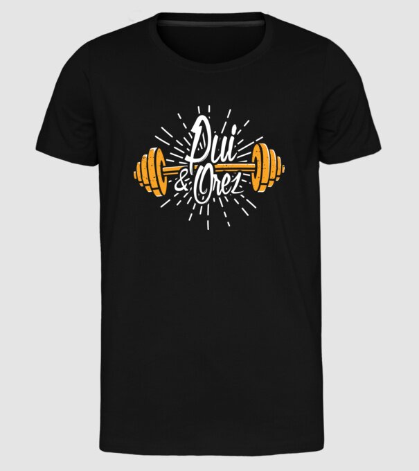 Pui & orez model negru pe tricou