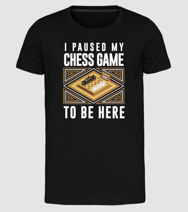 Pused my chess game model negru pe tricou