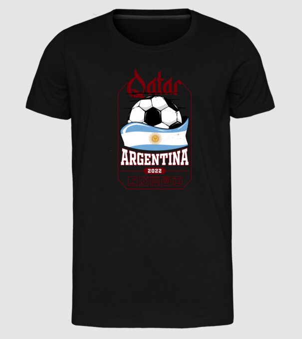 Qatar teams Argentina model negru pe tricou