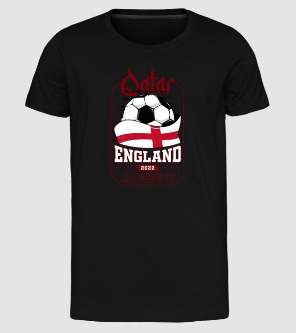 Qatar teams England model negru pe tricou