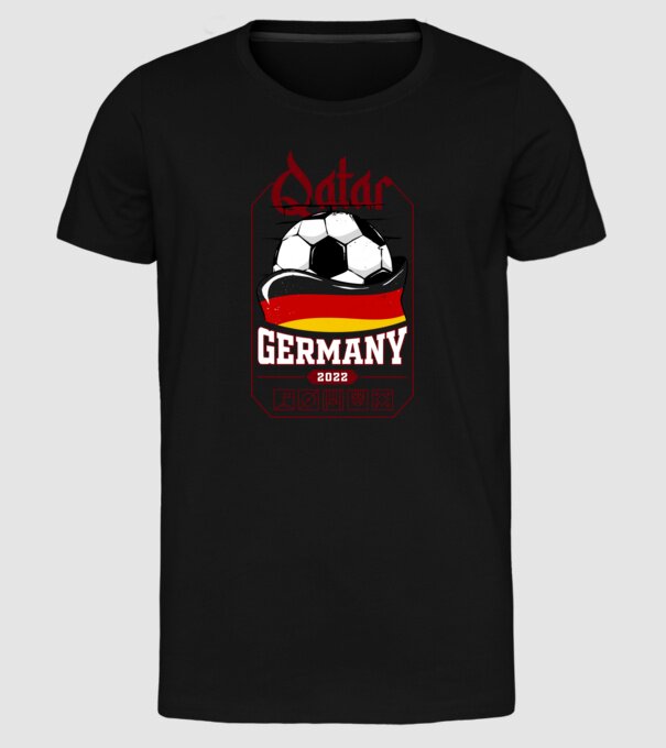 Qatar teams Germany model negru pe tricou