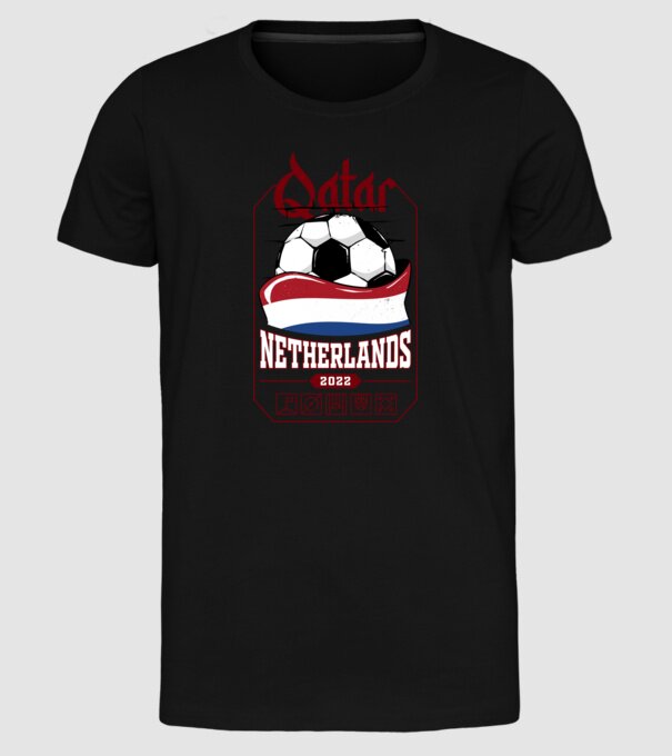 Qatar teams Netherlands model negru pe tricou