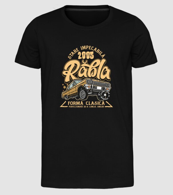 Rablă 2005 model negru pe tricou
