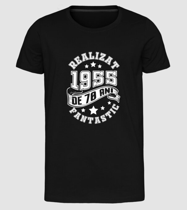 Realizat de fantastic - 1955 model negru pe tricou