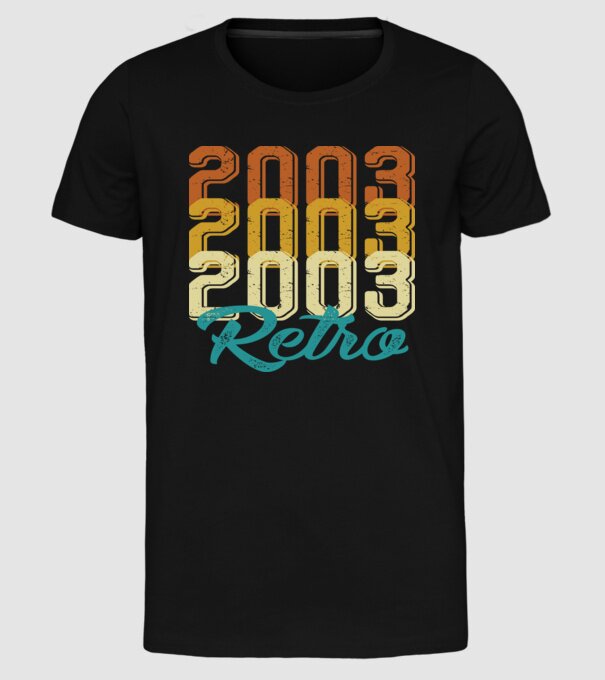 Retro 2003 model negru pe tricou