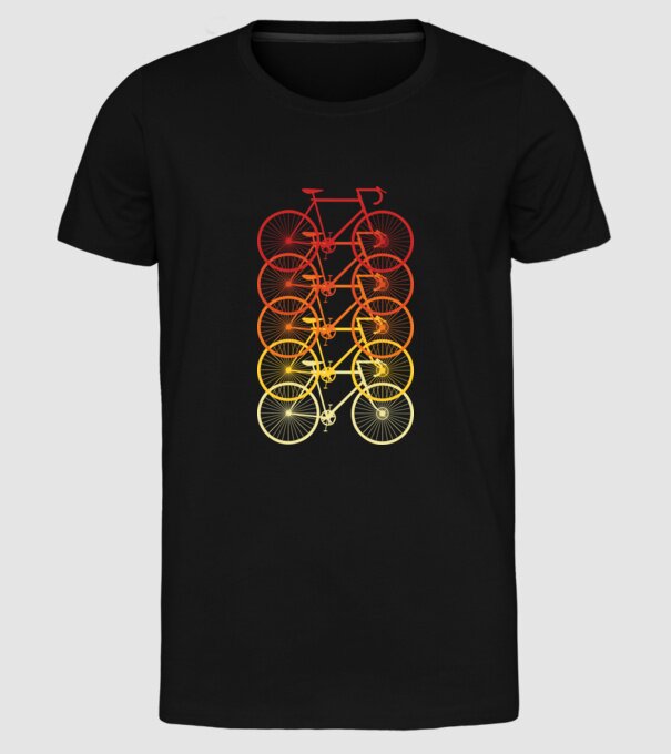 Retro Bike model negru pe tricou