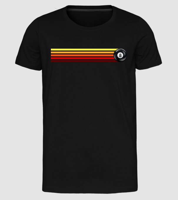 Retro - Vintage 8 ball 2 model negru pe tricou