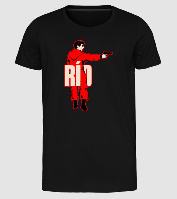 rio la casa de papel model negru pe tricou